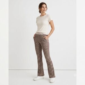 Le ORE Rimini Knit Flare Pull On Pants Ribbed Brown Chocolate Mink Small